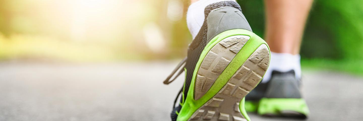 Podiatric Health Feet in running shoes