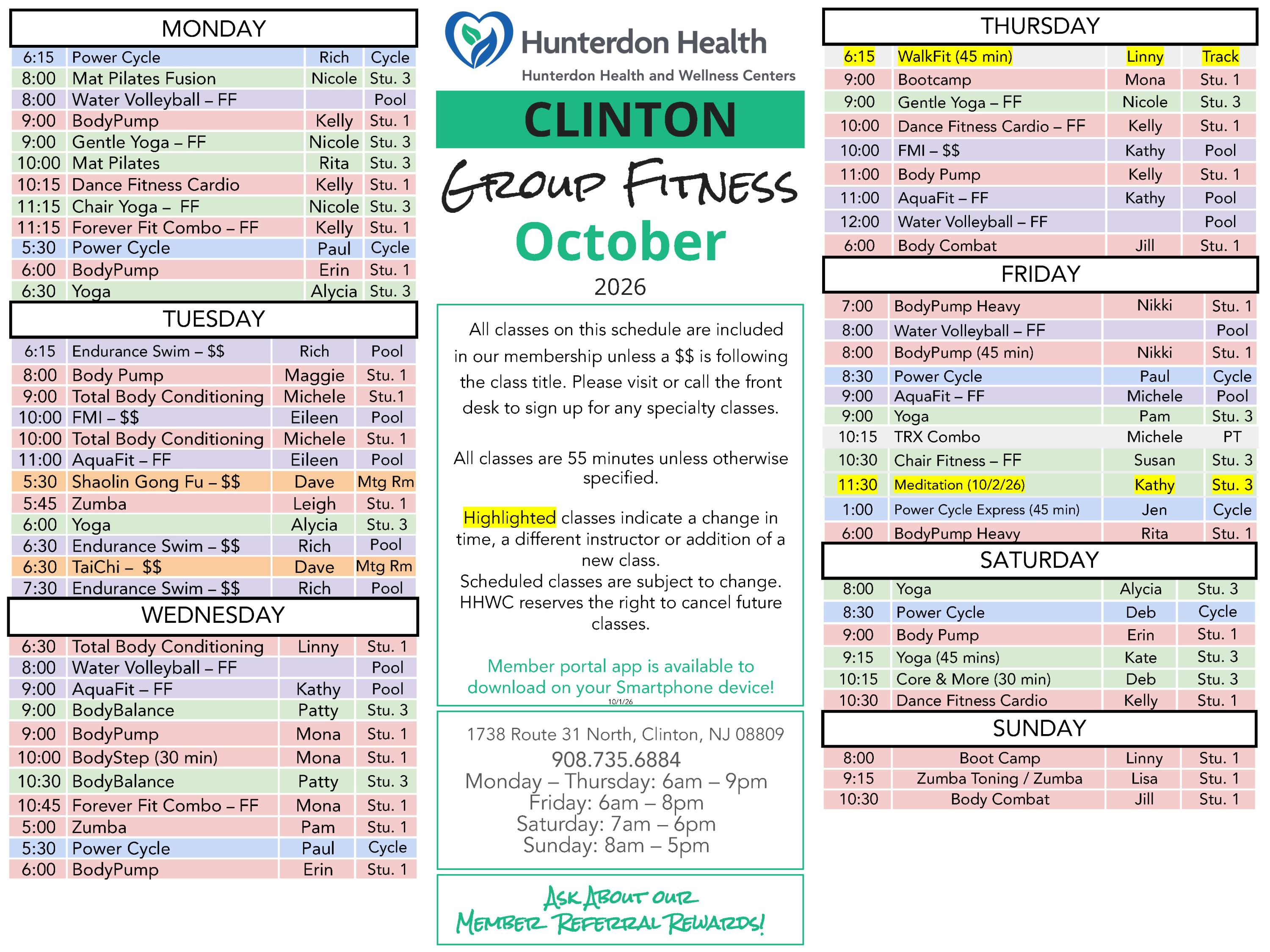 Clinton Group Fitness Classes