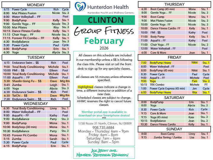 Clinton Group Fitness Feb 26