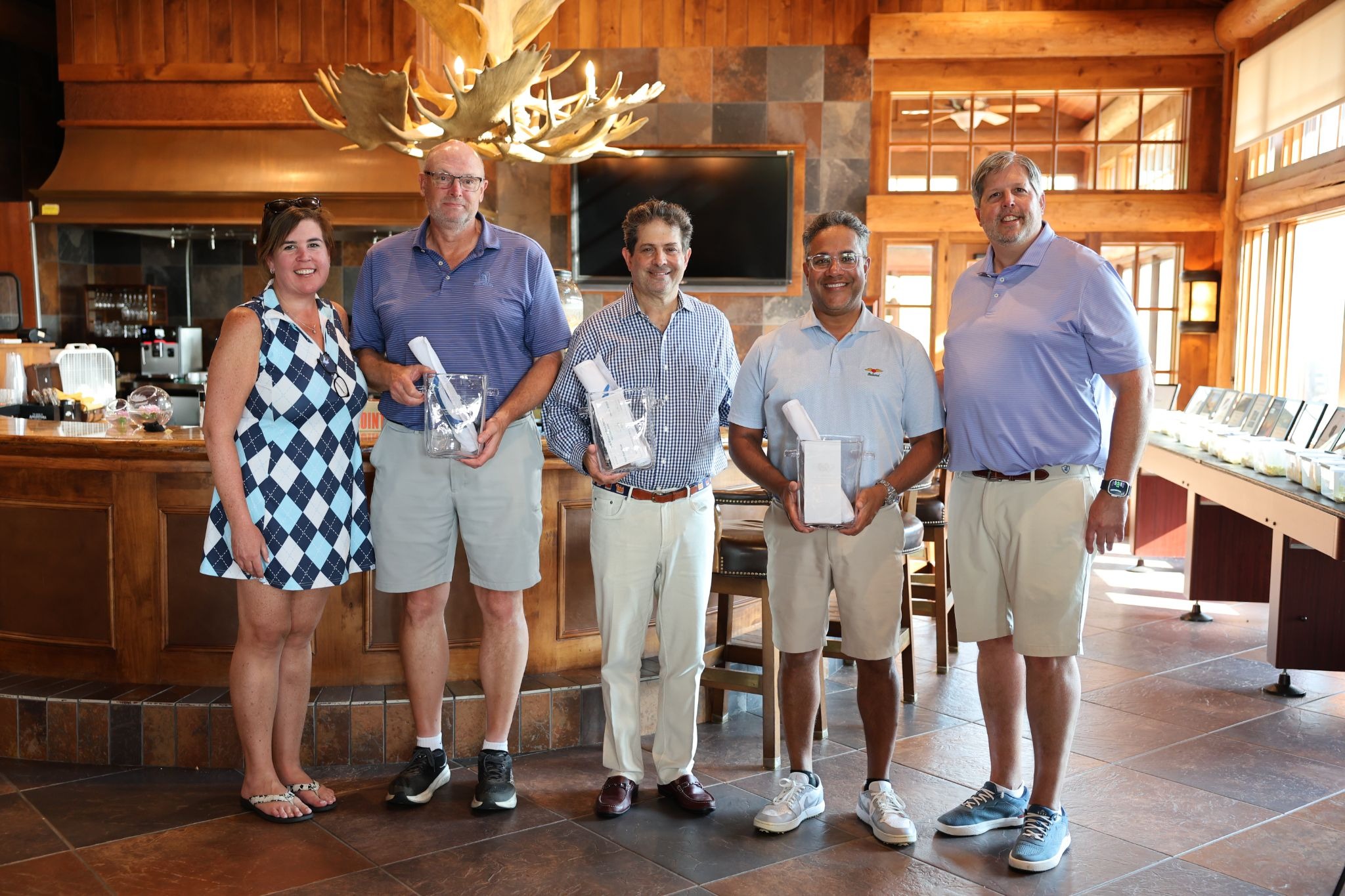 Winning foursome, Kristy Alfano, and Phil Beekman