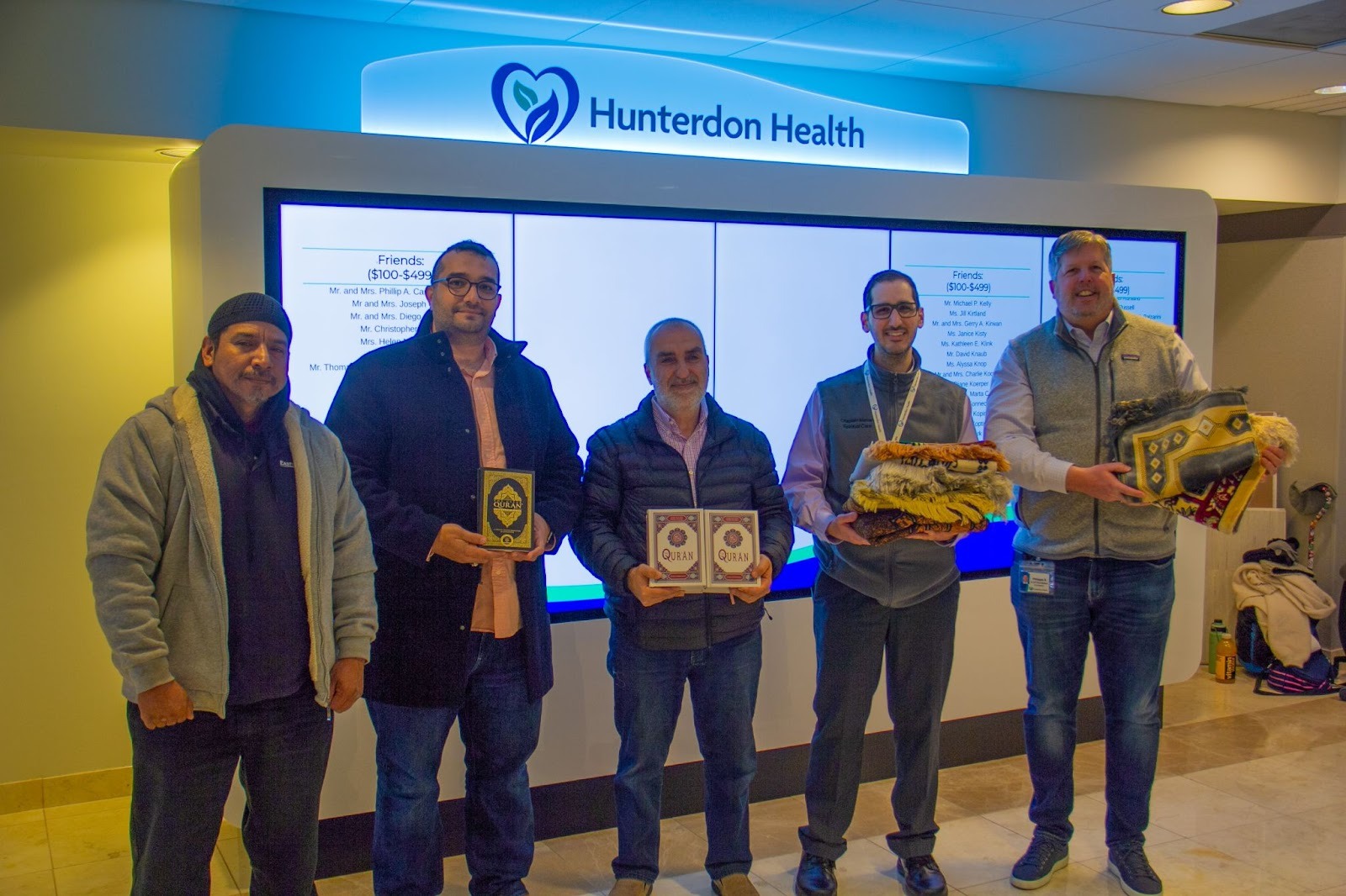 The Islamic Center of Hunterdon generously donates religious materials to comfort patients during their stay. 