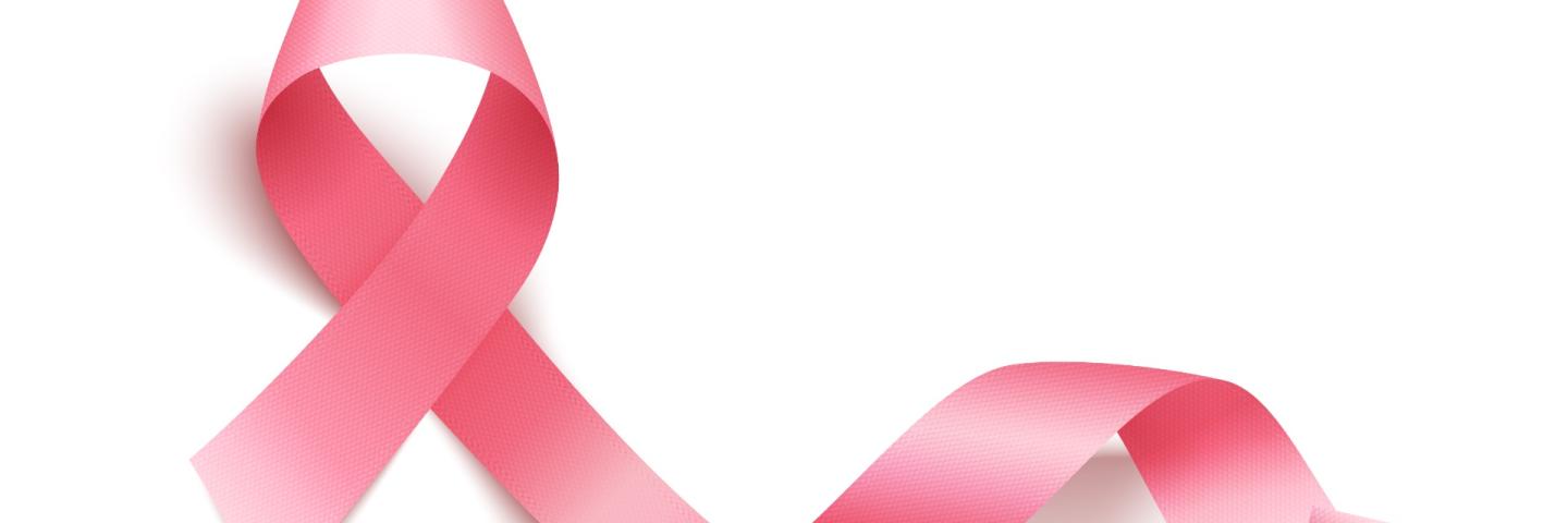 Pink breast cancer awareness ribbon