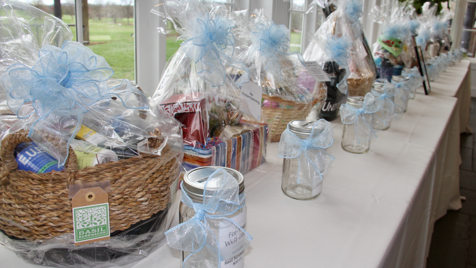 Basket prizes at event