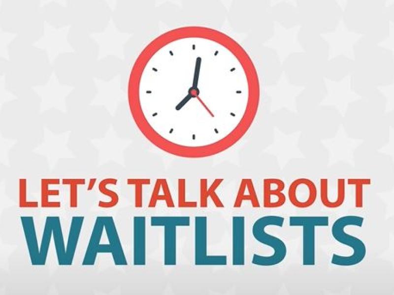 Waitlist image with clock