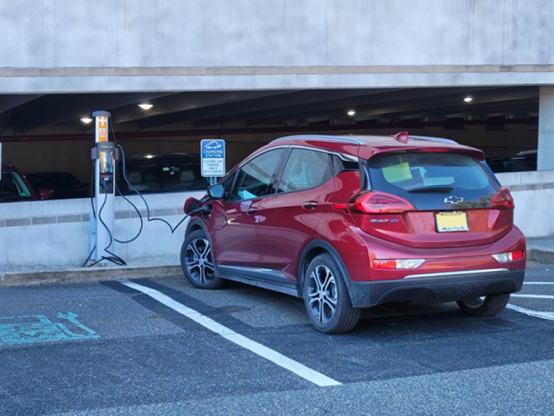 Electric Vehicle at Charging Station