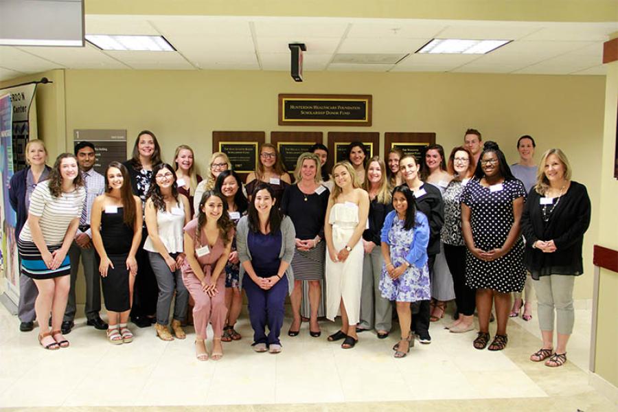 Scholarship recipients gather for photo