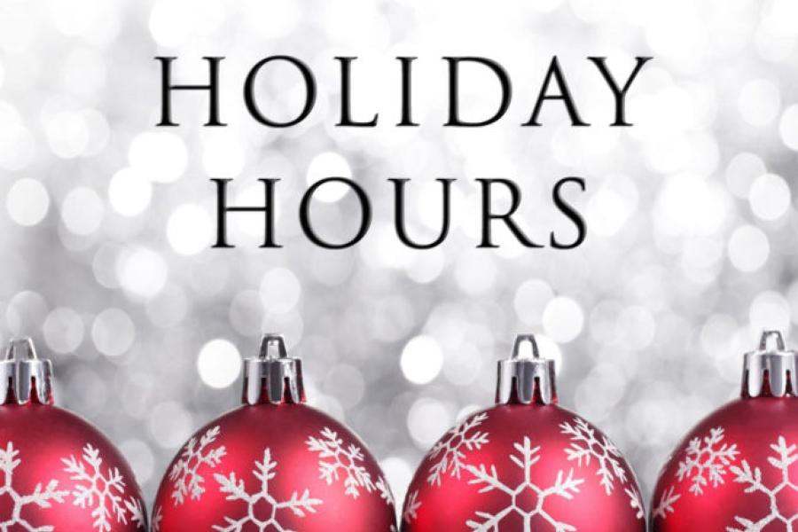 Holiday Hours Signage