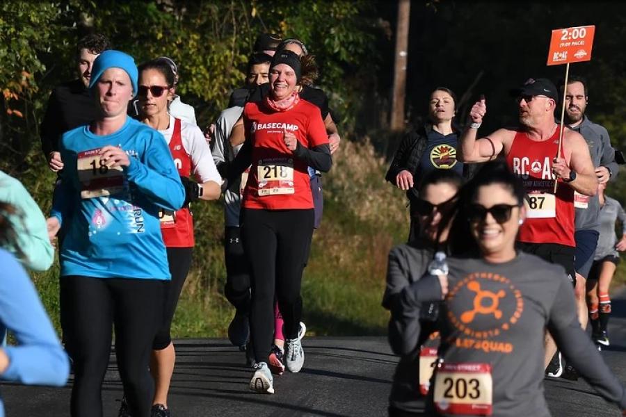 Runners from Main Street Marathon