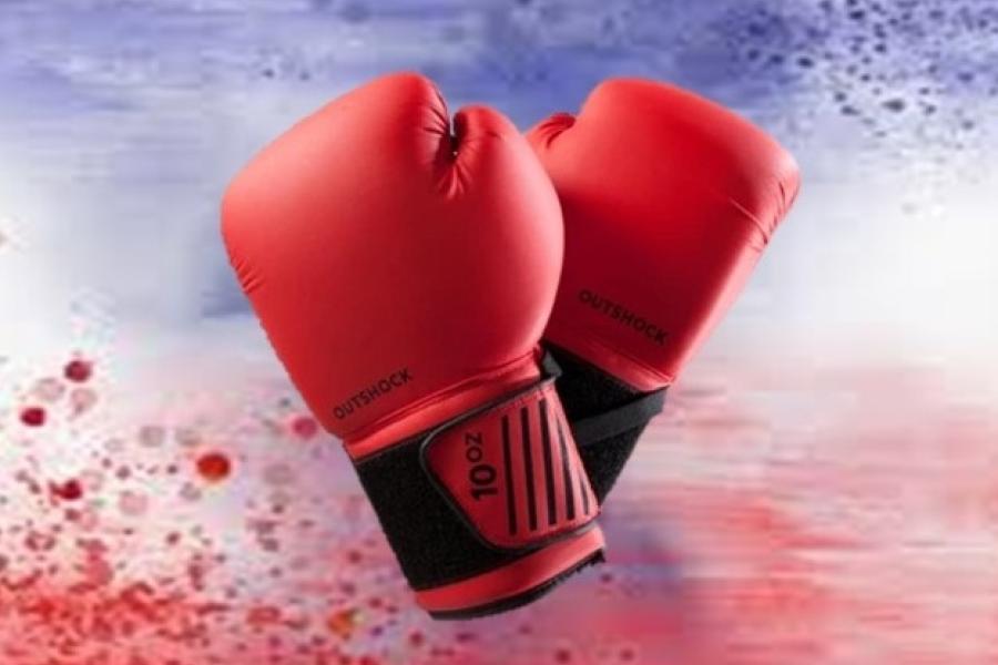 Red boxing gloves