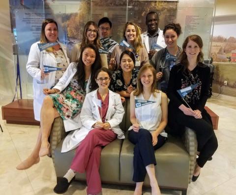 A group of family practice residents gather for a group photo