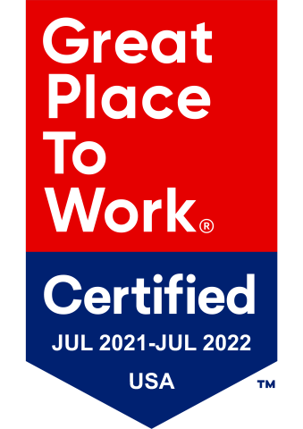 Great Places to work logo for July 2021 through July 2022