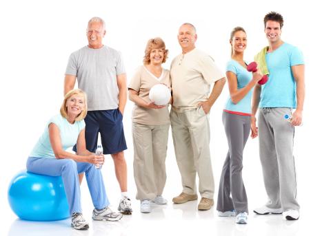 Group of people at gym