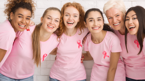 Women promoting the importance of scheduling a mammogram.