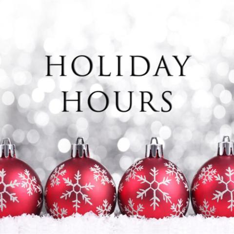 Holiday Hours Signage