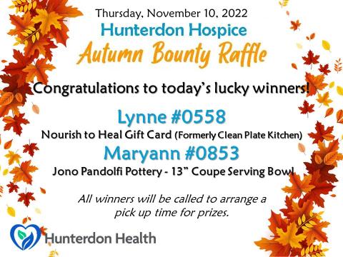 November 10th Winners