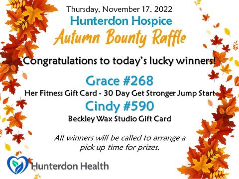 November 17th Winners