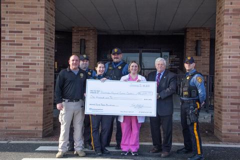 The Hunterdon County Sheriff’s Office joined the fight against breast cancer by wearing uniforms with pink patches through the month of October. 