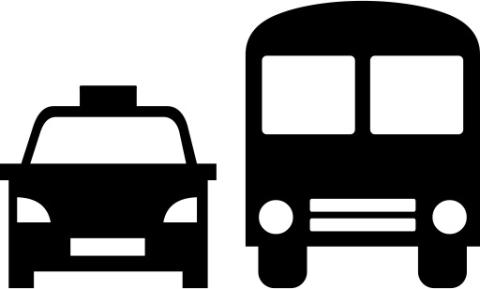 taxi and bus icon