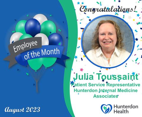 Julia Toussaint- August Employee of the month