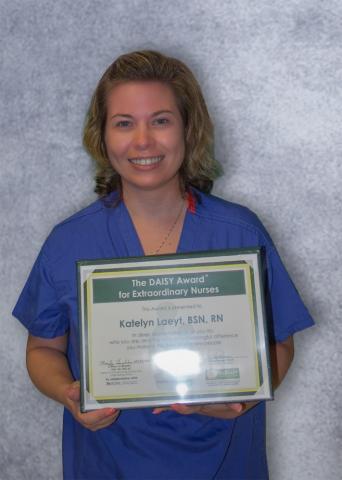 Pictured is Katelyn L who won the DAISY award in July 2025.