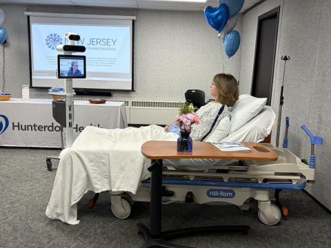 Virtual Nursing is demonstrated at Hunterdon Medical Center during a program.